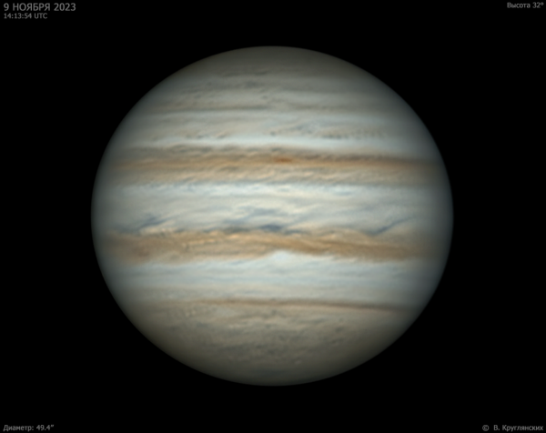 Юпитер 9 ноября 2023  - астрофотография