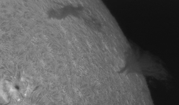 Prominence animation 2 hours 26-06-2025 - Astrophotography