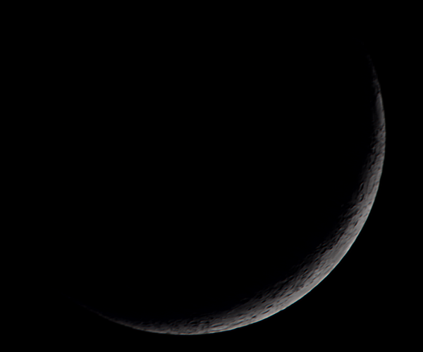 Луна 22.02.23, Ф=+7,7% - астрофотография