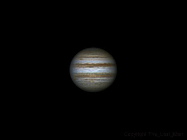 Jupiter, 14 january 2015, 23:10 (4 frames on Winjupos) - астрофотография