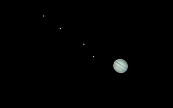 Юпитер со спутниками - астрофотография