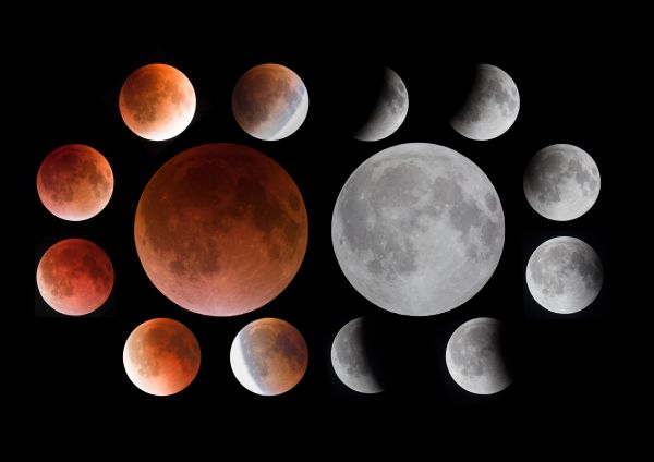 Lunar eclipse collage September 2025 - Astrophotography