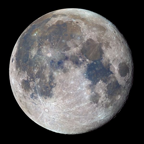Луна после полнолуния (color) - астрофотография