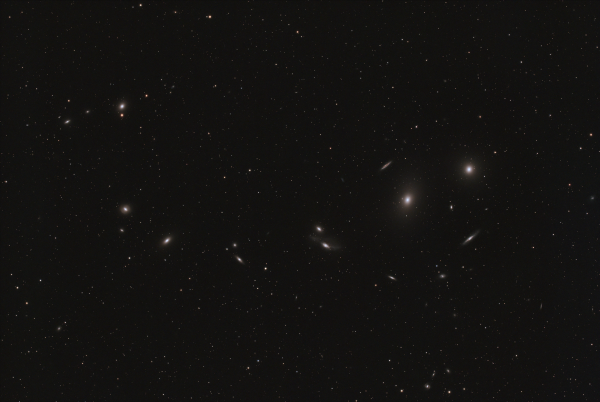 Markarian's Chain ( M84 (NGC 4374), M86 (NGC 4406), NGC 4477, NGC 4473, NGC 4461, NGC 4458, NGC 4438, NGC 4435) - астрофотография