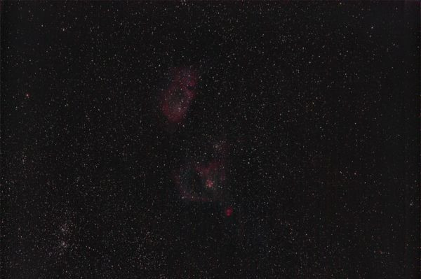 The Heart and Soul Nebulae, the double open star cluster h & χ Persei - Astrophotography