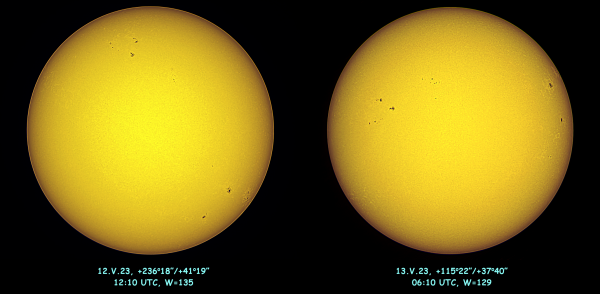 Активность Солнца во время АФ-2023 - астрофотография