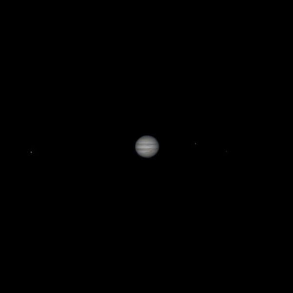 Jupiter with its moons and the shadow of Io. - Astrophotography