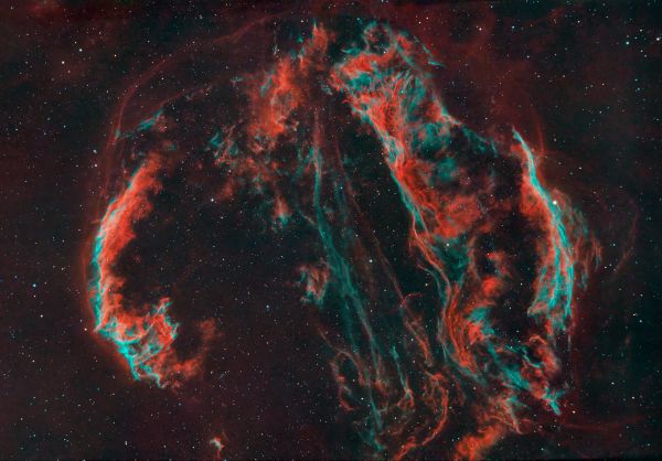 NGC 6960 -6992 - Veil Nebula in HaOiii_rgb - Astrophotography