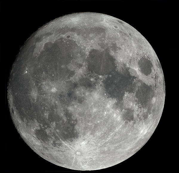 панорама Луны - астрофотография