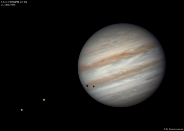 Europa, Io, Jupiter. - Astrophotography