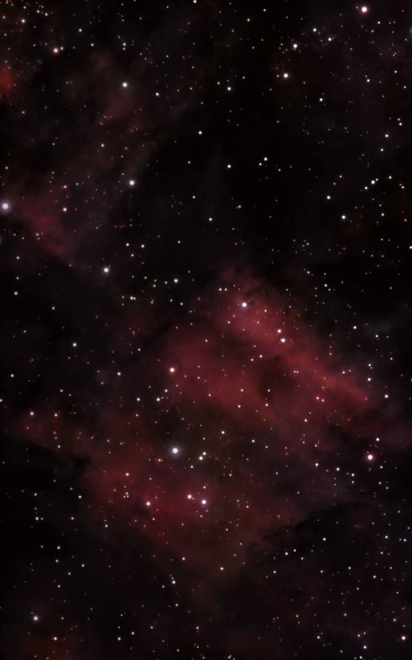 Emission nebula IC 5068 in the constellation Cygnus - Astrophotography