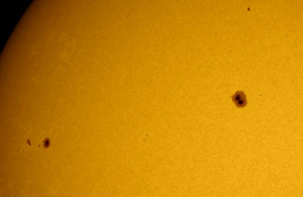 Солнечные пятна в масштабе 8 Апреля - астрофотография