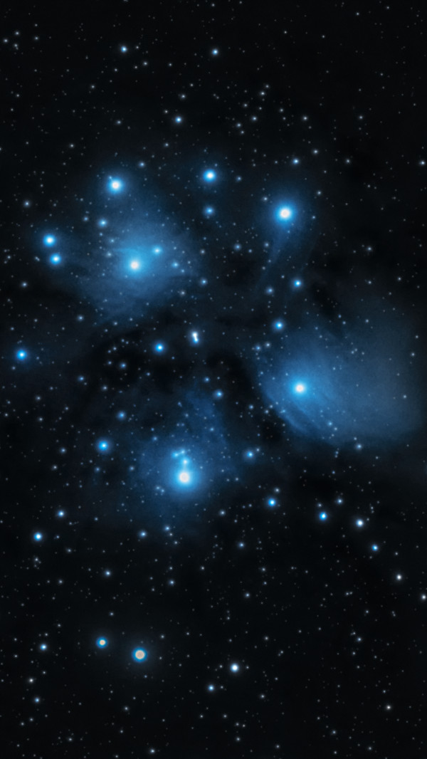 M45 Pleiades — an open star cluster in the constellation Taurus. - Astrophotography