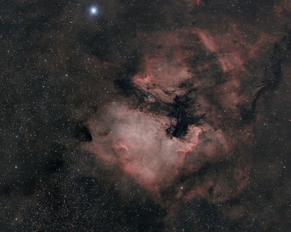  Денеб, Северная Америка NGC 7000 и Пеликан IC 5070 - астрофотография