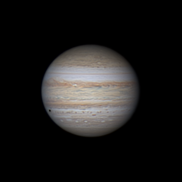 Юпитер и тень от Европы - астрофотография