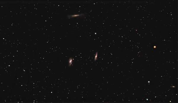 Триплет Льва (M65, M66, NGC3628) и еще одна галактика. От 28-29.04.2024 - астрофотография