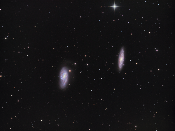 M 65, M66 in Leo LRGB - астрофотография
