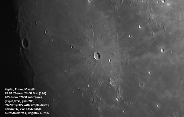 Kepler, Enske, Maestlin - Astrophotography
