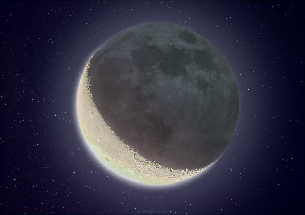 The Moon with ashen light. - Astrophotography