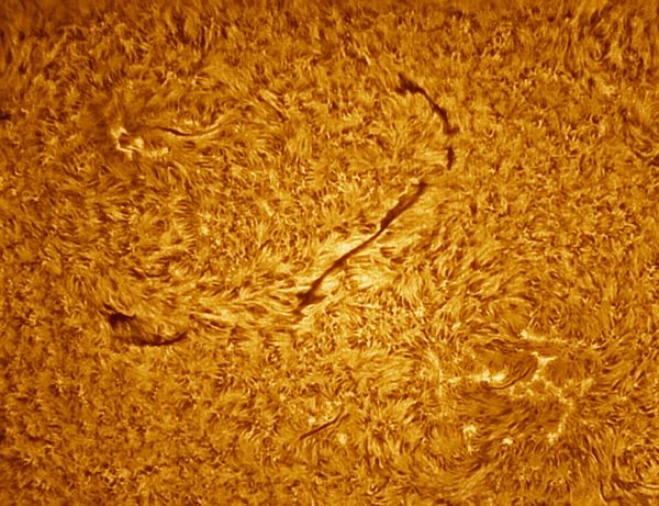 Solar filament, 25 feb 2015, 13:54 - астрофотография