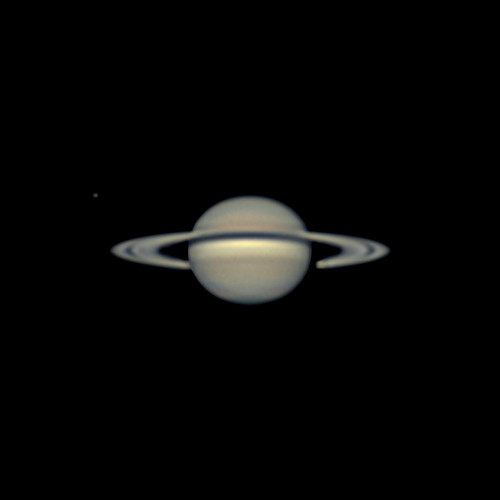 Saturn and its moon Dione. - Astrophotography