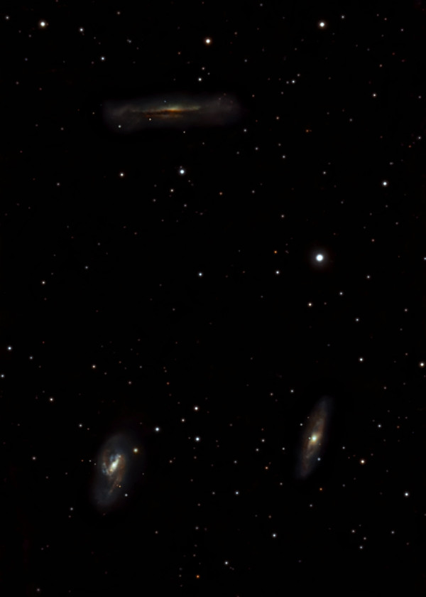 The Leo Triplet is a group of three spiral galaxies in the constellation Leo. - Astrophotography