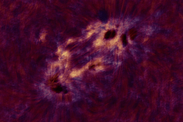 2020.10.26 Sun AR12778 Ha/Continuum/CaK animation (color) - астрофотография