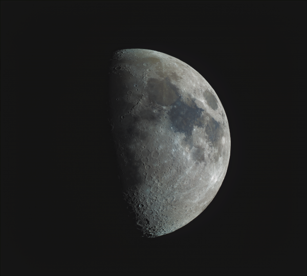 Луна 22.03.2021. Освещенность 62,1% - астрофотография
