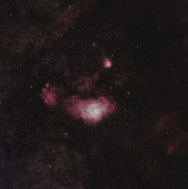 Lagoon Nebula and Trifid Nebula  - астрофотография