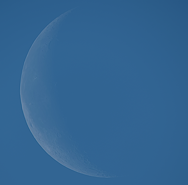 Убывающий месяц, 22%, 05:00Мск, 24.06.22 - астрофотография