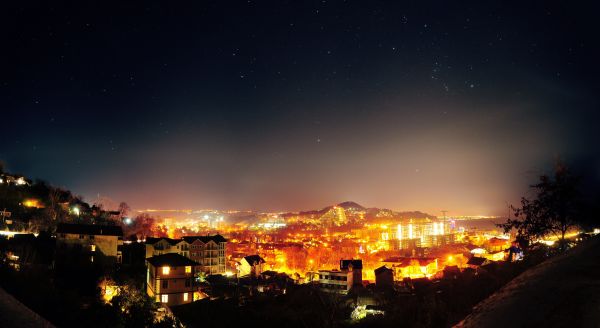 Панорама микрорайона Дагомыс. 15 января 2020г. - астрофотография