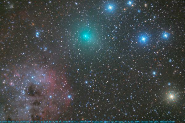 C/2020 M3 ATLAS near IC 410 - астрофотография