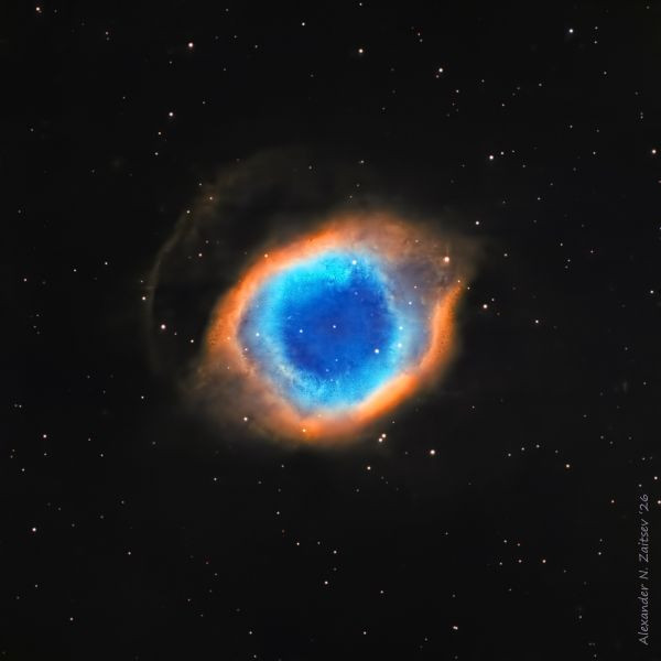 NGC 7293 (Улитка, Helix Nebula, Глаз Бога, PK 36-57.1, ESO 602-PN22) - Astrophotography