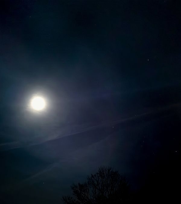 Луна 16 января 2022 и Орион - астрофотография