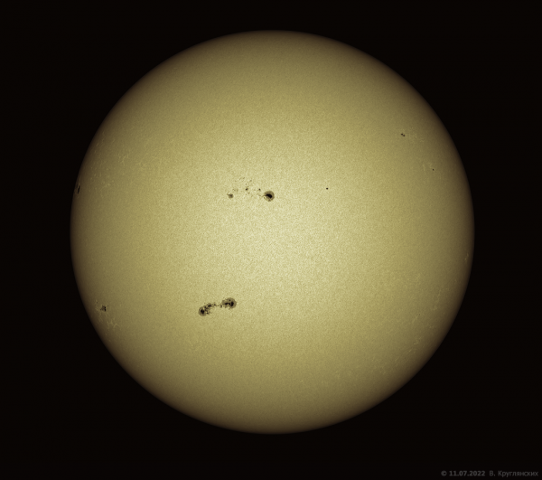 Солнце 11 июля 2022 - астрофотография