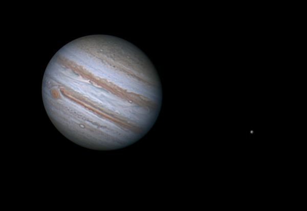 Юпитер и Европа 10.09.2023 01:34 МСК - астрофотография