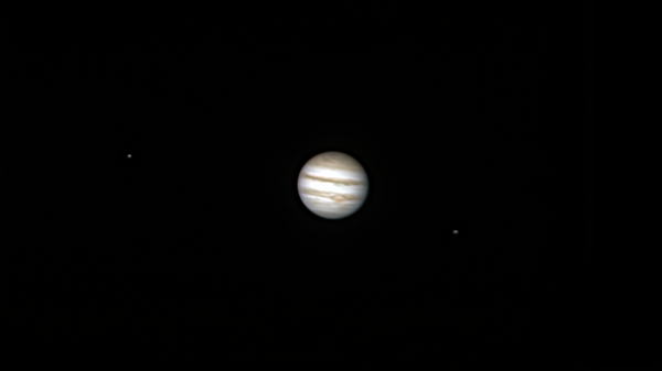 Юпитер и его спутники: Ио и Ганимед - астрофотография