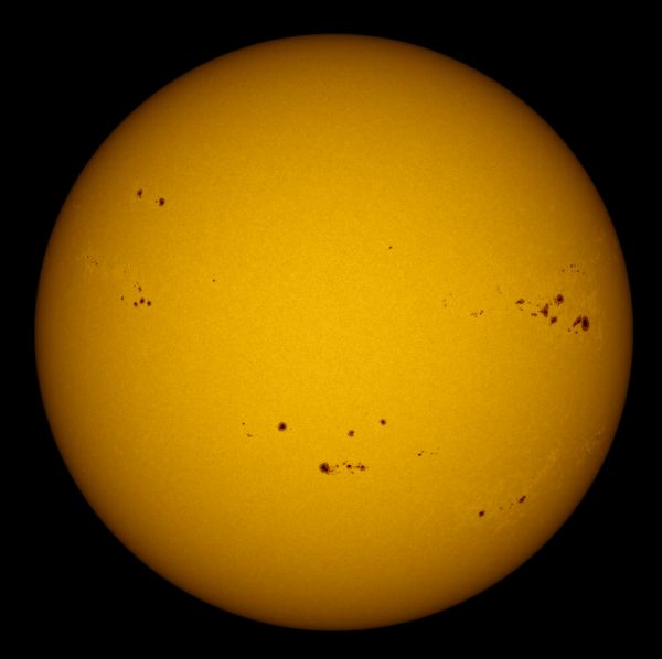 Солнце 23 Апреля(В цвете) - астрофотография