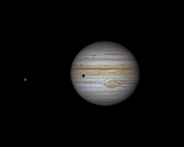 Юпитер и Ганимед - астрофотография