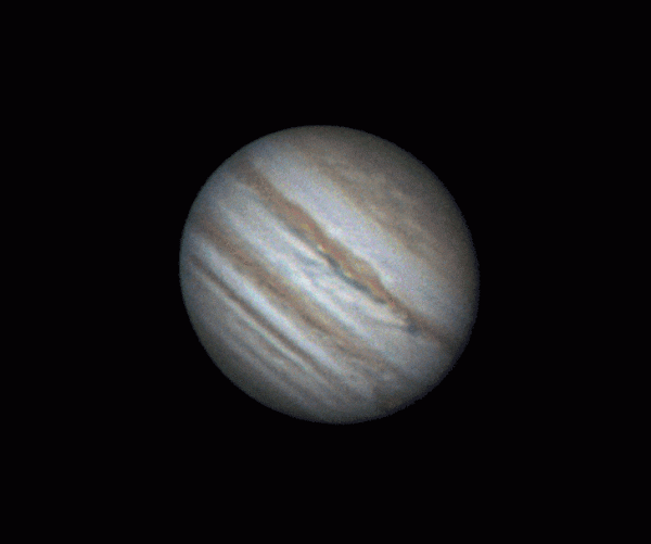Вращение Юпитера 07.10.2023 - астрофотография