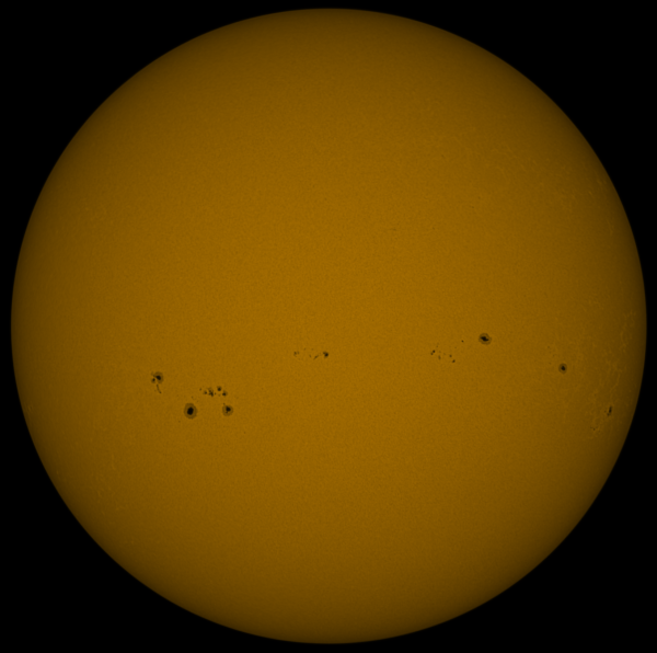 Солнце в континууме 19.05 - астрофотография