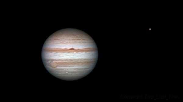 Jupiter and Ganymede (21 oct 2011, 00:21) - астрофотография