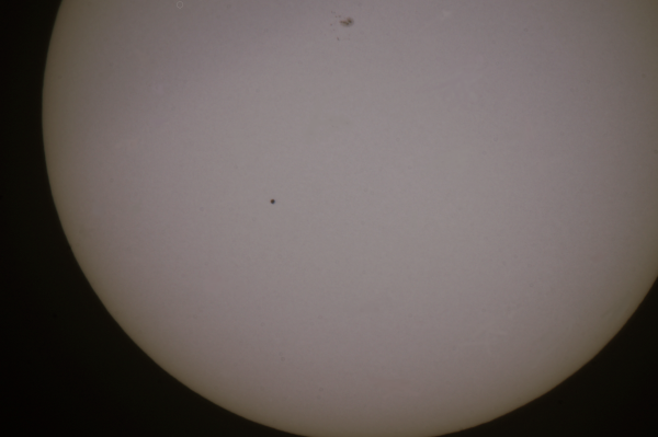 Исторический снимок. Прохождение Меркурия по диску Солнца + вверху солнечные пятна. 09.05.2016г. - астрофотография
