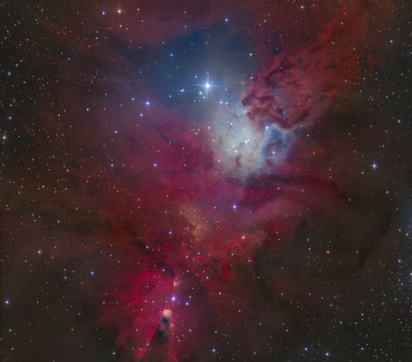 Fox Fur and Cone nebulas - астрофотография
