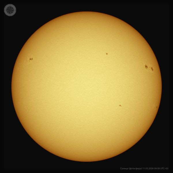 Sun (photosphere) 09:58 UTC+05 11.05.2026 - Astrophotography