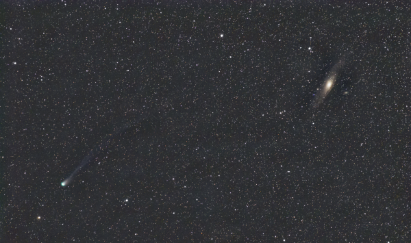 12p Pons Brooks and M31 - астрофотография