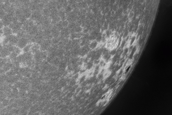 Time-lapse of AR4446 in calcium over 75 minutes. - Astrophotography