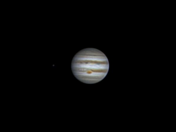 Jupiter, Europa and GRS (10 may 2015, 20:52) - астрофотография