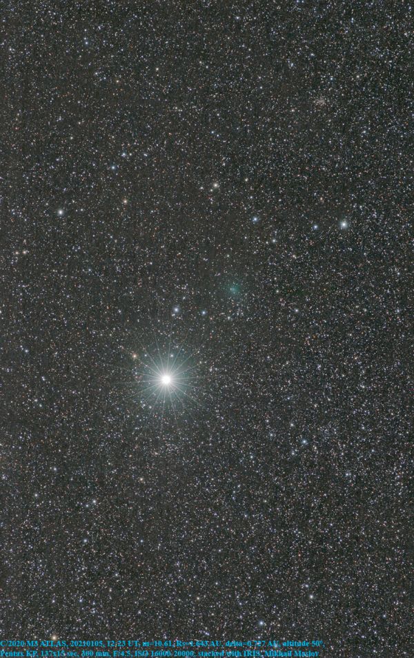 C/2020 M3 ATLAS and the Capella star - астрофотография