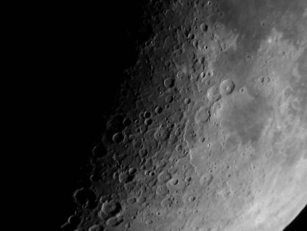 Вид южной части Луны. От Теофила до Мавролика. Кроп. 18.05.21 - астрофотография